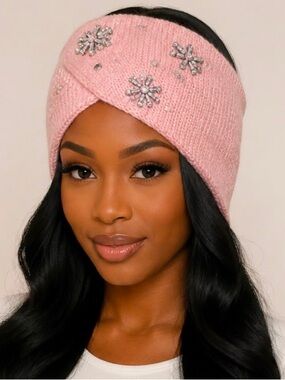 Victoria's Secret Pink Embellished Knit Turban Headband
